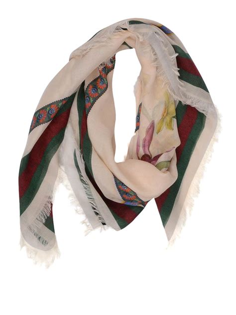 gucci tulip scarf|authentic gucci silk scarf.